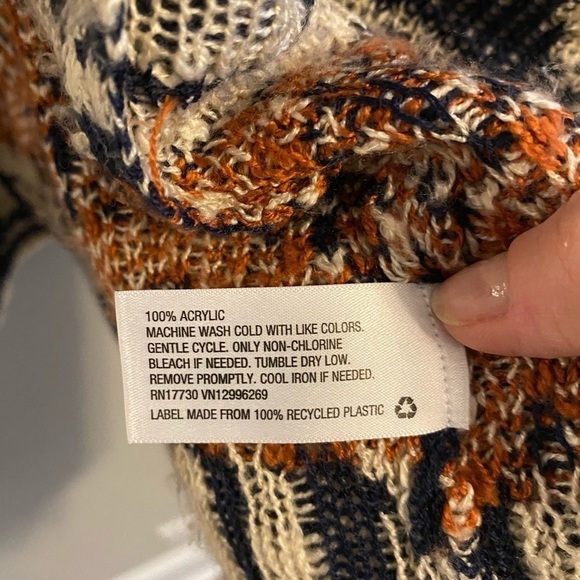 Geometric pattern Open knit vest - Picture 4 of 4